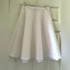 Ann Taylor Petites 0 eyelit white skirt flawless!